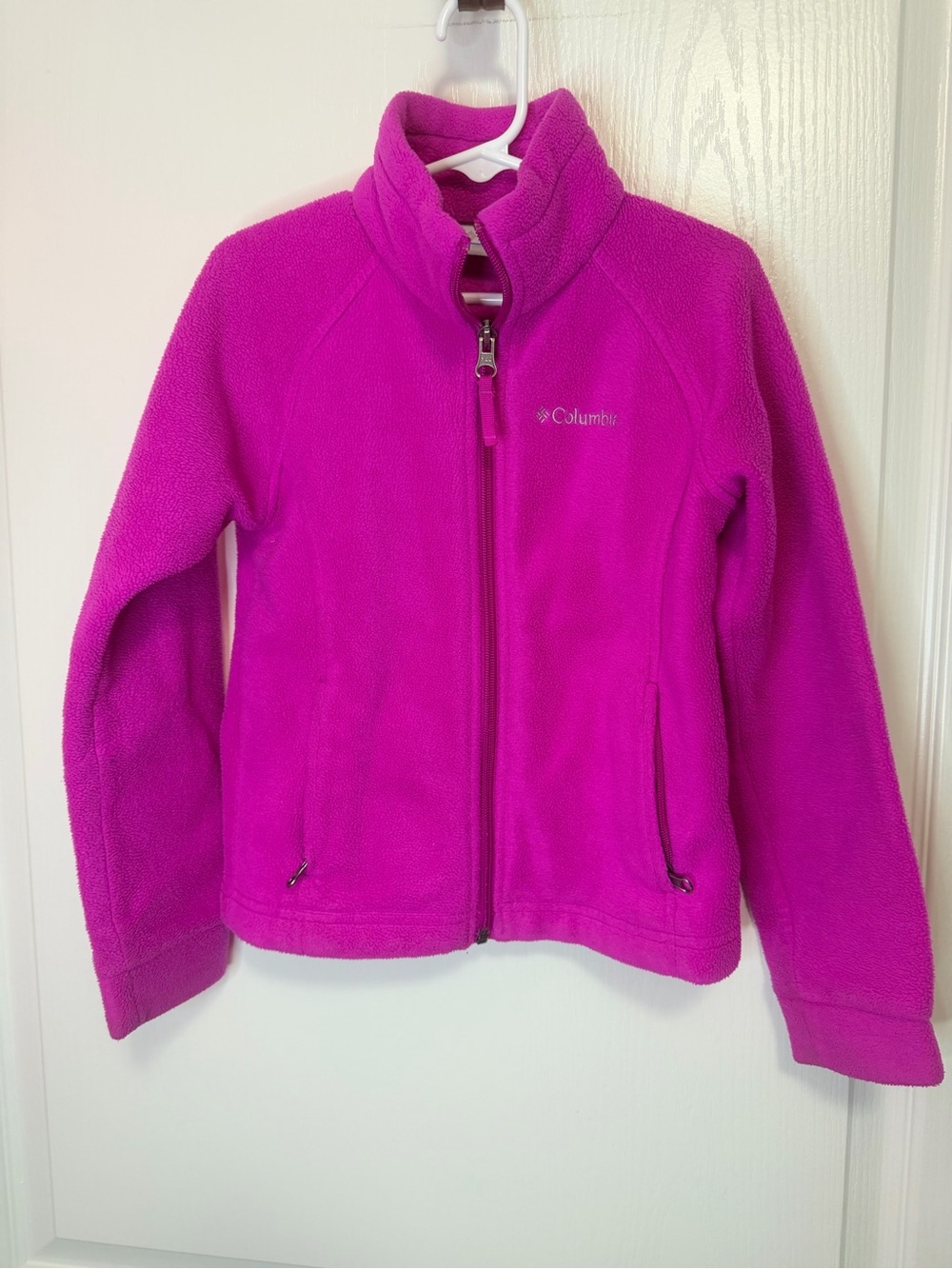 Columbia Girls' Bright Magenta Full-Zip Fleece Jacket